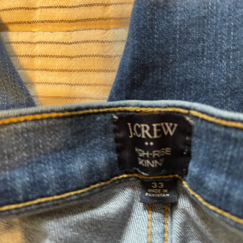 Jcrew Button Front Skills Jeans With Raw Hem - image 2